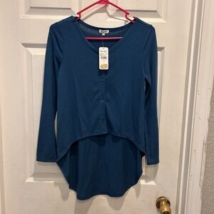 NWT Splendid Women's Teal Hi/Lo Cardigan Size 14 Balletcore